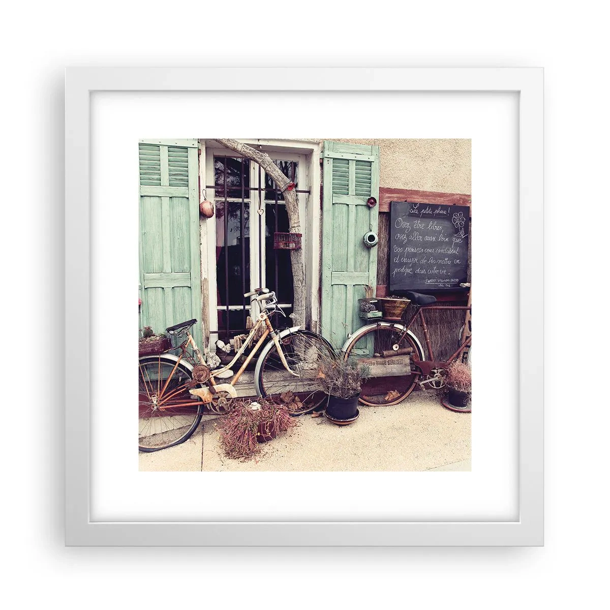 Plakat i hvid ramme - Længe leve provinsen - 30x30 cm