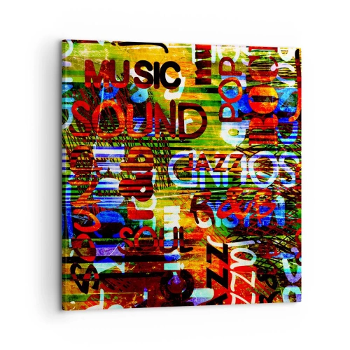 Lærredstryk - Billede på lærred - Alle lydens farver - 60x60 cm