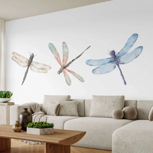 Fototapet Selvklæbende Deluxe Sticker - Vægtløse guldsmede - Insekter, Minimalistisk, Vægtige - 400x280 cm