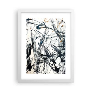 Plakat i hvid ramme - Ekspressionistisk abstraktion - 30x40 cm