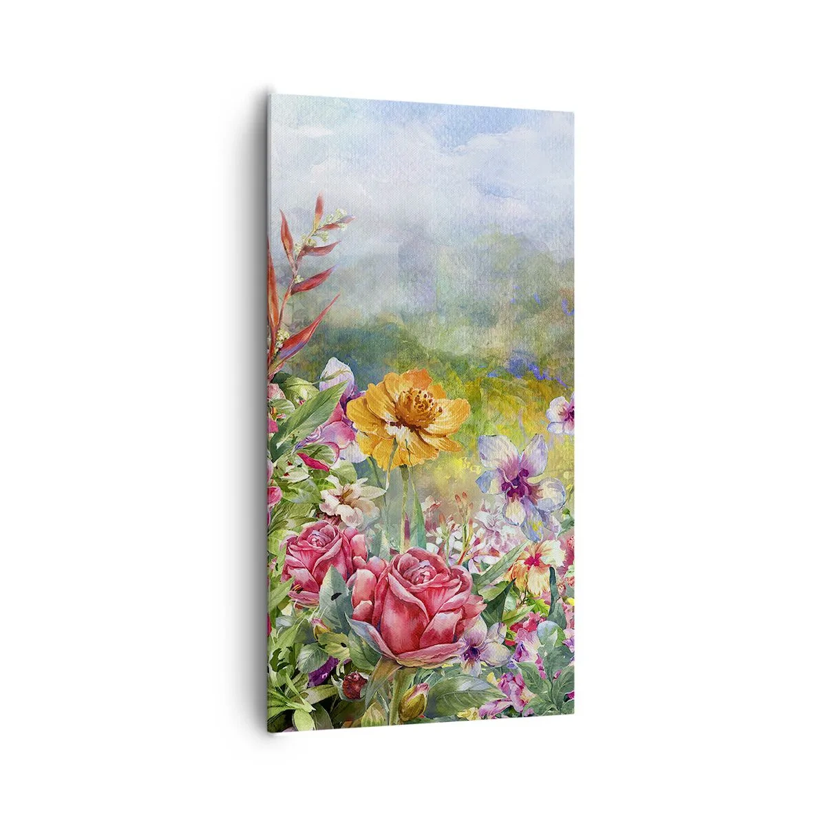 Lærredstryk - Billede på lærred - En have, der er gået amok - 65x120 cm