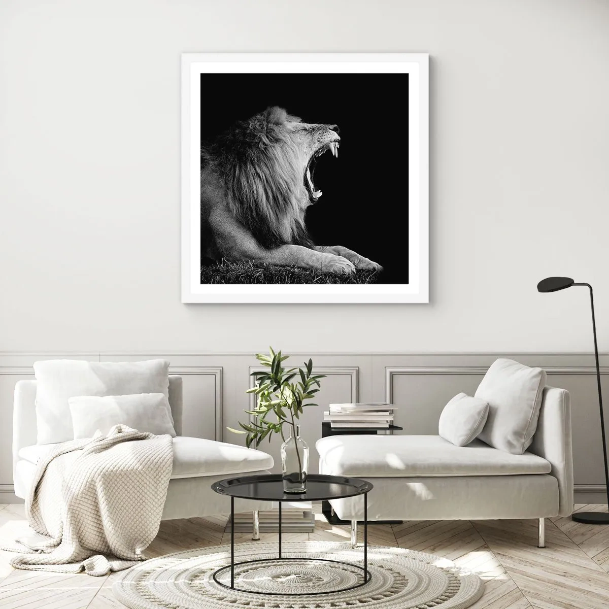 Plakat i hvid ramme - Uden tvivl - 50x50 cm