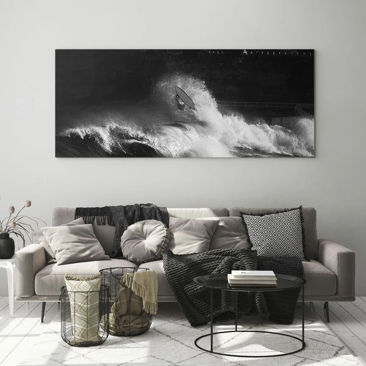 Billede på glas - Udfordring accepteret! - 90x30 cm