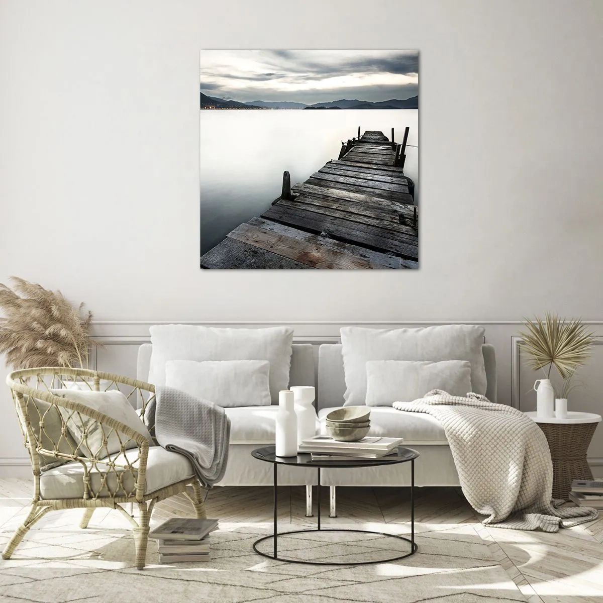 Billede på glas - Fordyb dig i ro og fred - 40x40 cm