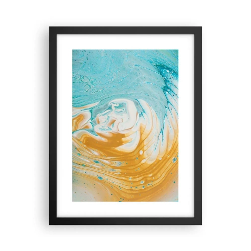Plakat i sort ramme - Pastel hvirvel - 30x40 cm