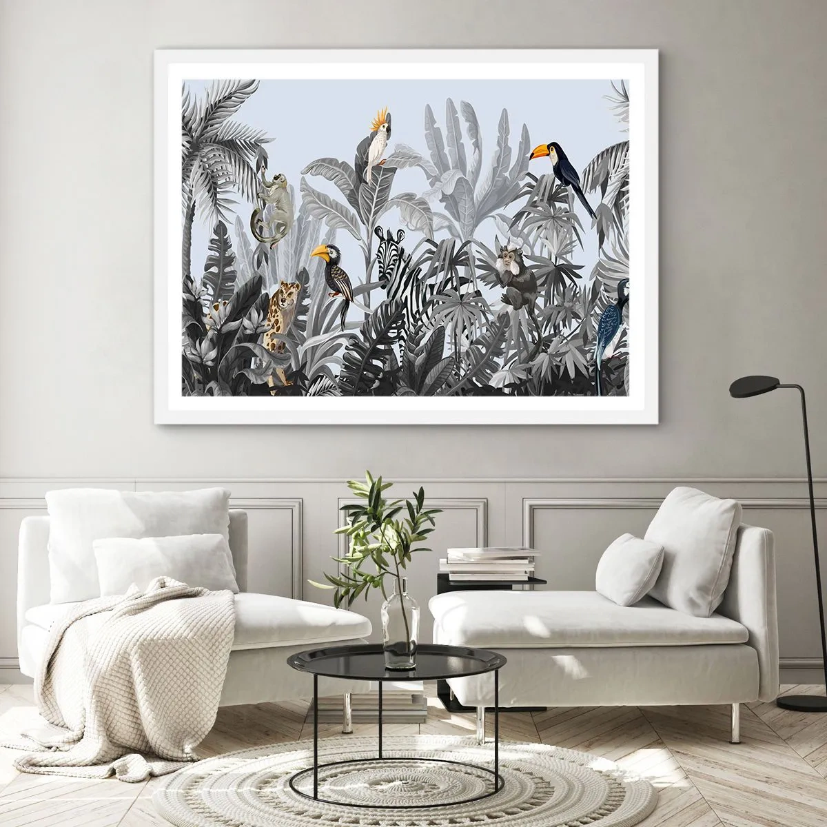 Plakat i hvid ramme - En afrikansk fabel - 70x50 cm