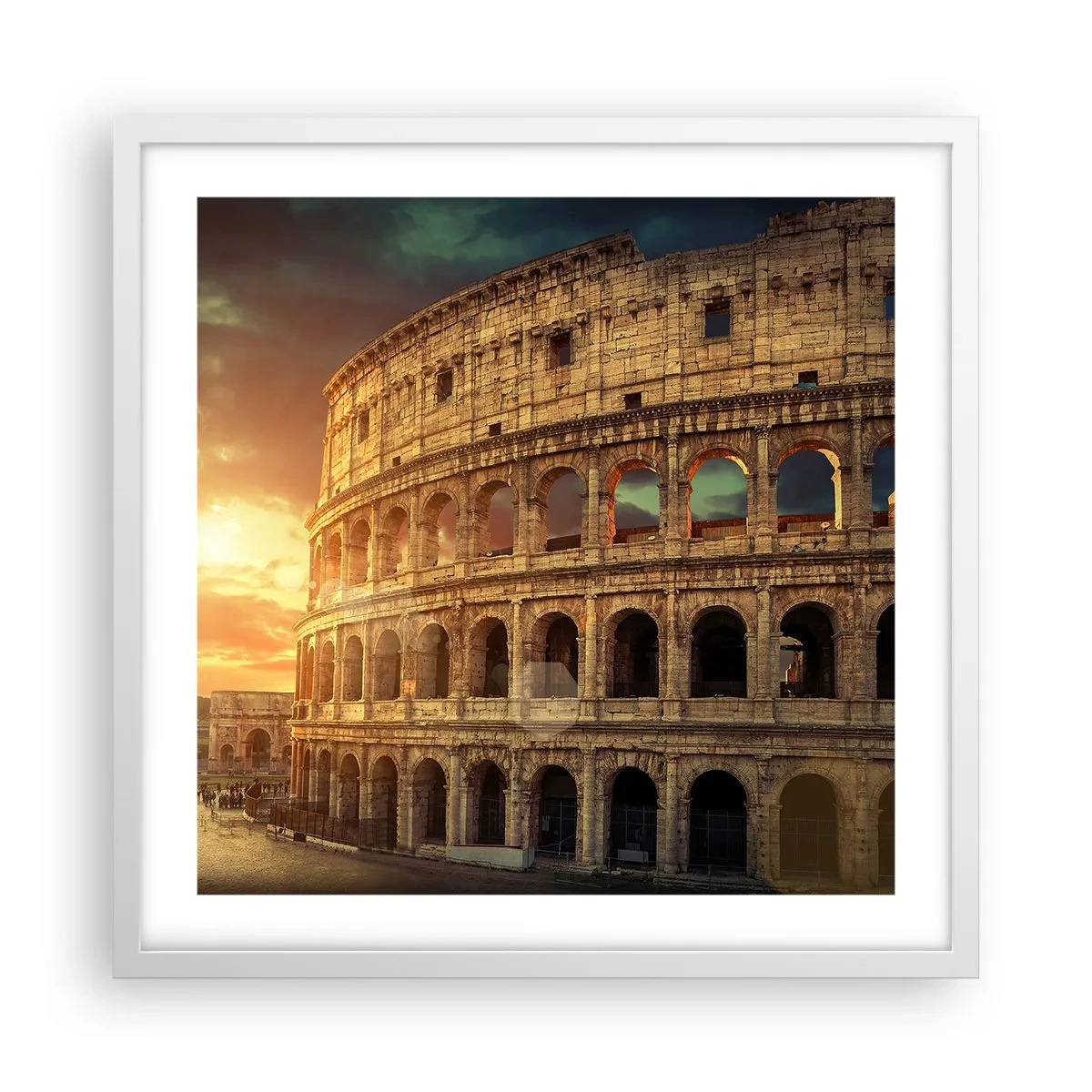 Plakat i hvid ramme - Kolossalt indtryk - 50x50 cm