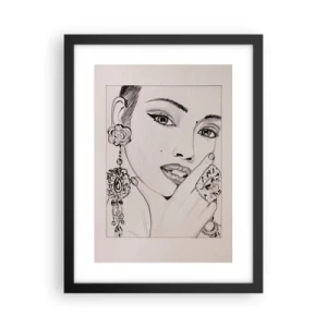 Plakat i sort ramme - Den smukkeste juvel - 30x40 cm