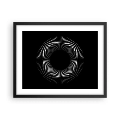 Plakat i sort ramme - Sort sol - 50x40 cm