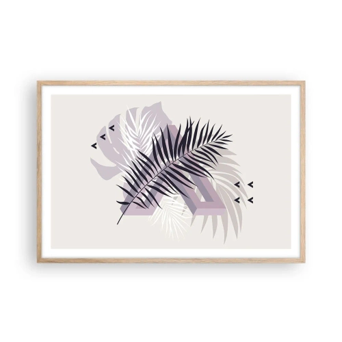 Plakat i ramme af lyst egetræ - Skygge af en skygge - 91x61 cm