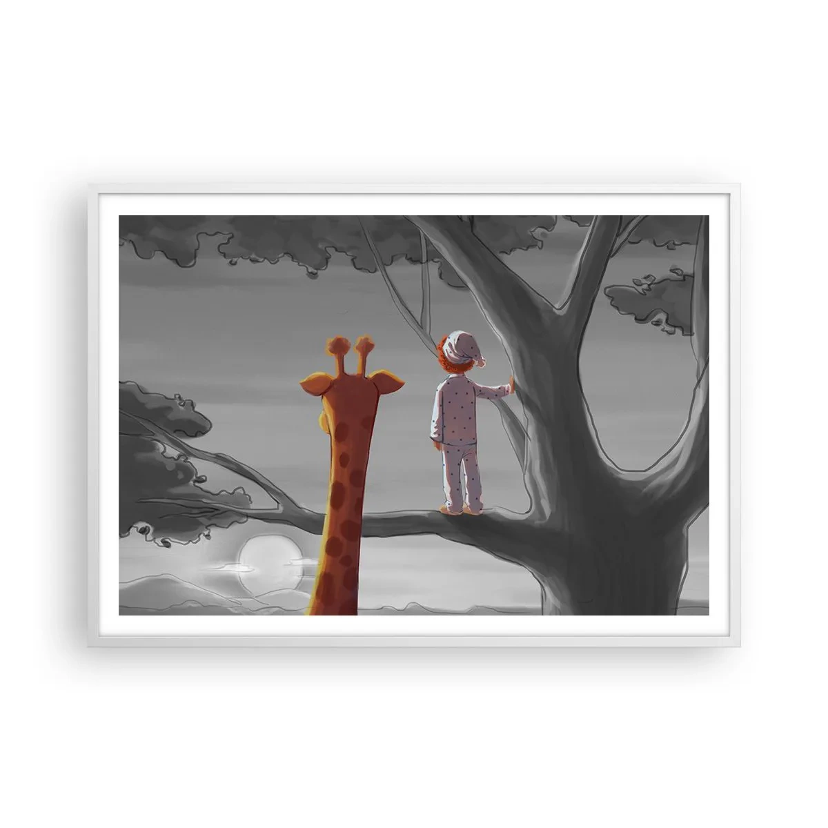 Plakat i hvid ramme - Det sker virkelig - 100x70 cm