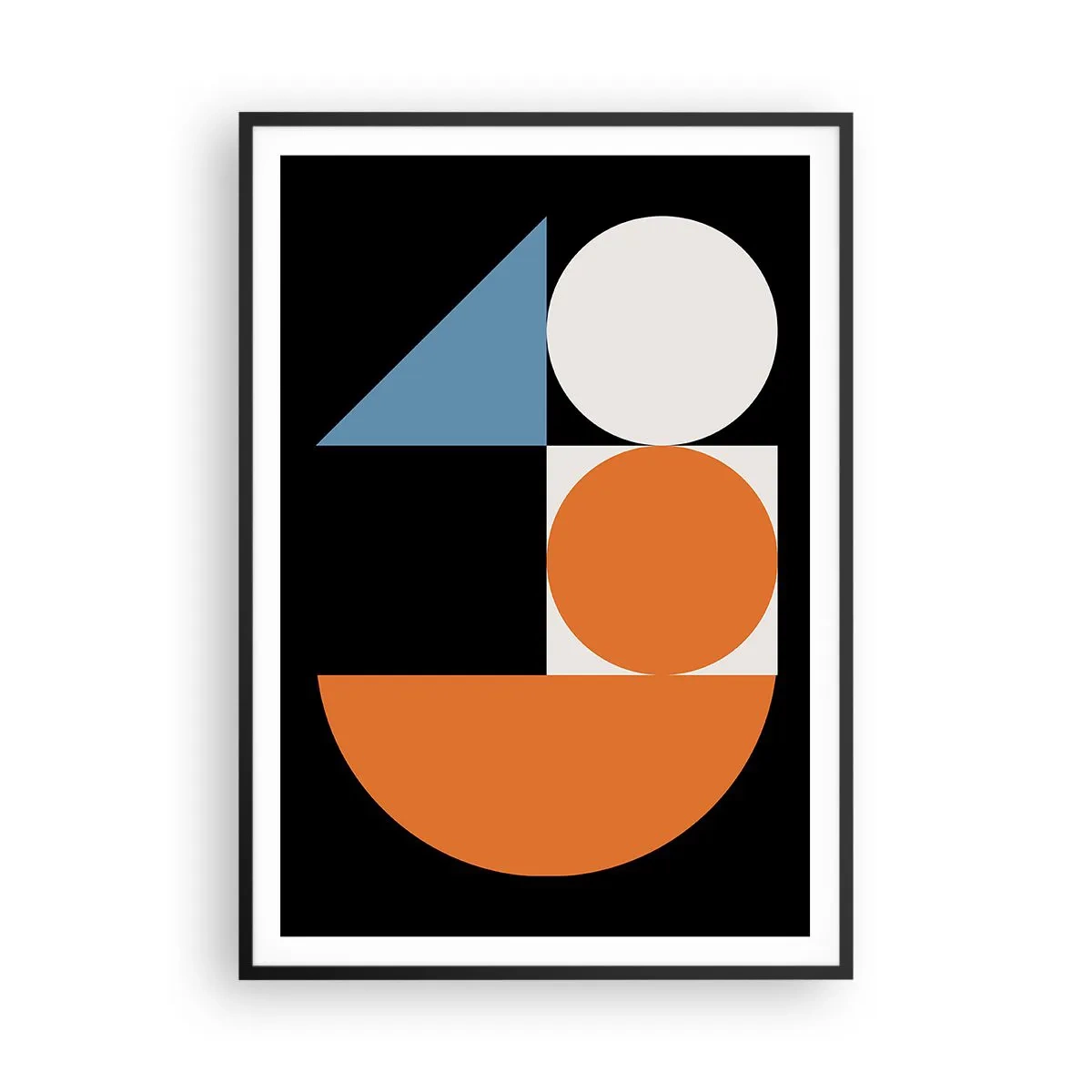 Plakat i sort ramme - System til figurer - 70x100 cm