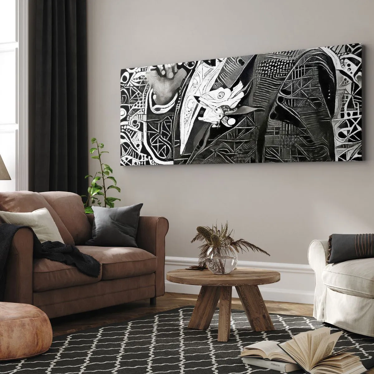 Lærredstryk - Billede på lærred - Bare en tilsyneladende grå mand - 140x50 cm