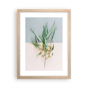 Plakat i ramme af lyst egetræ - Pastelfarvernes subtilitet - 30x40 cm