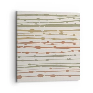 Lærredstryk - Billede på lærred - Musikalsk farvenotation - 70x70 cm