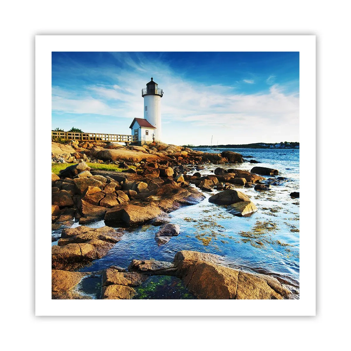 Plakat - Vend tilbage med glæde, jeg ser frem til - 60x60 cm