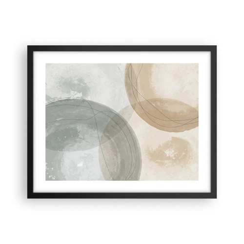 Plakat i sort ramme - Gennemtrængning af verdener - 50x40 cm