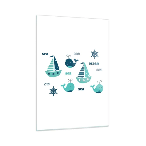 Billede på glas - På tværs af have og oceaner - 50x70 cm