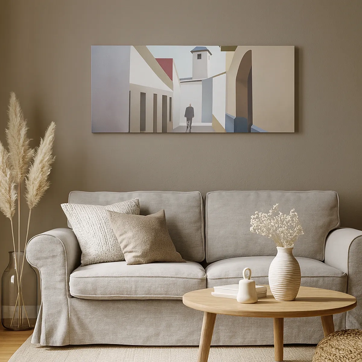 Lærredstryk - Billede på lærred - Solrig gåtur - 30x30 cm