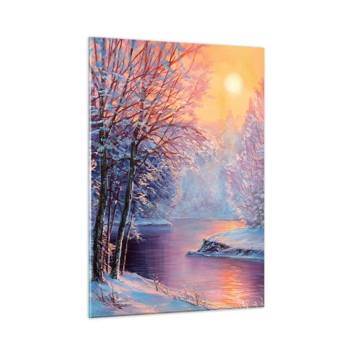 Billede på glas - Vinterens farver - 50x70 cm