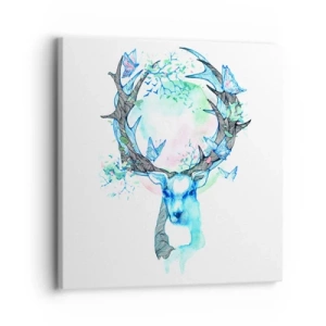 Lærredstryk - Billede på lærred - Naturens styrke og følsomhed - 30x30 cm