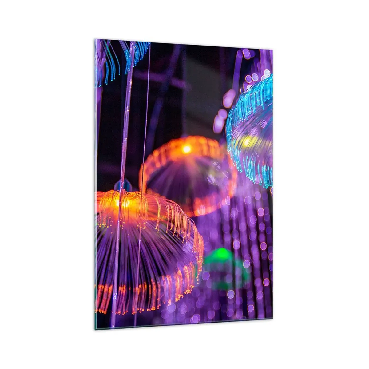 Billede på glas - Lysende springvand - 70x100 cm