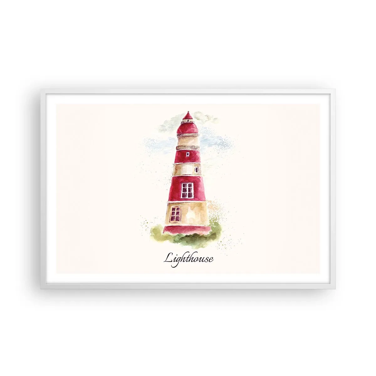 Plakat i hvid ramme - Altid vejret omkring - 91x61 cm