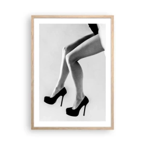 Plakat i ramme af lyst egetræ - Evig kvindelighed - 50x70 cm