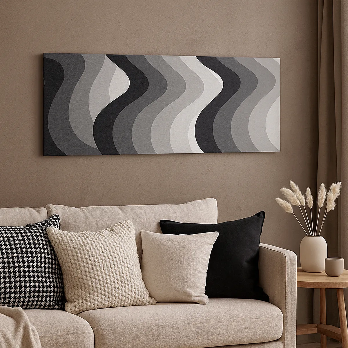 Lærredstryk - Billede på lærred - Bølge efter bølge - 30x30 cm