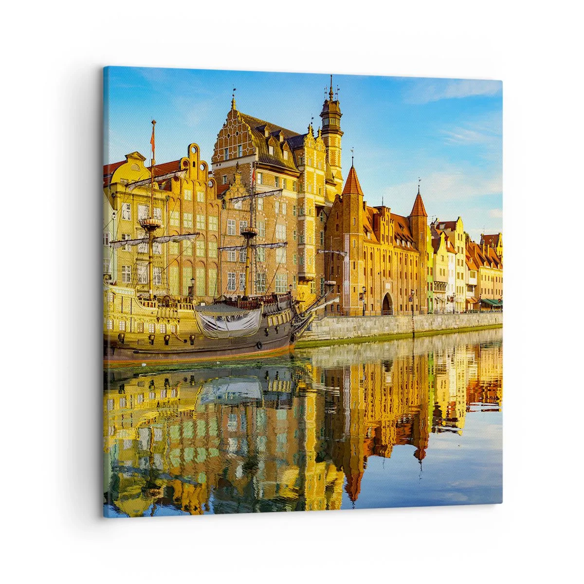 Lærredstryk - Billede på lærred - Et spejlbillede af fortiden - 50x50 cm