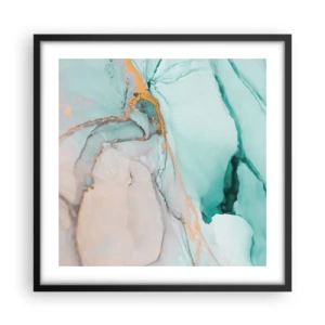 Plakat i sort ramme - Dans af former og farver - 50x50 cm