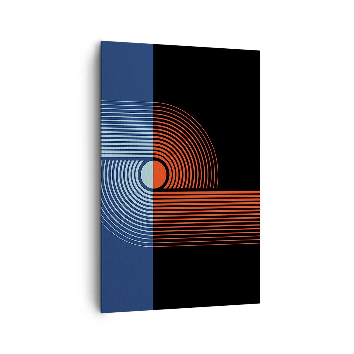 Lærredstryk - Billede på lærred - I en geometrisk omfavnelse - 80x120 cm