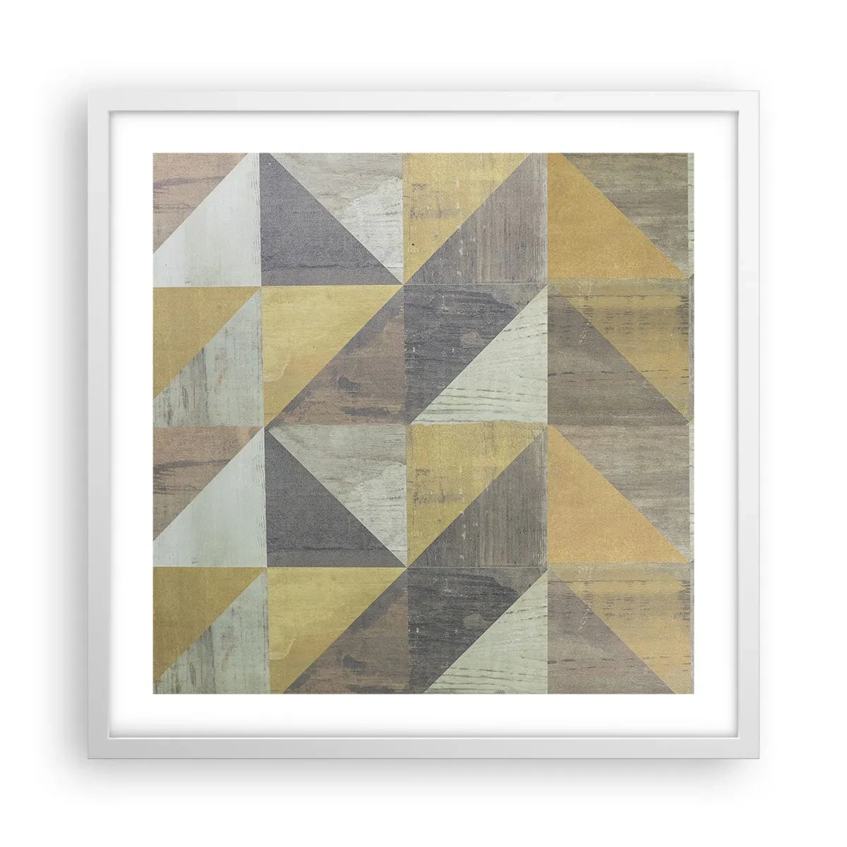 Plakat i hvid ramme - Ved trekantens vinkel - 50x50 cm