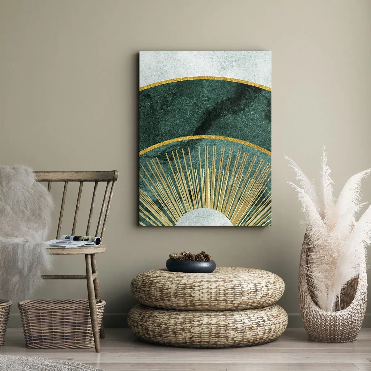 Lærredstryk - Billede på lærred - Et anderledes solsystem - 80x120 cm