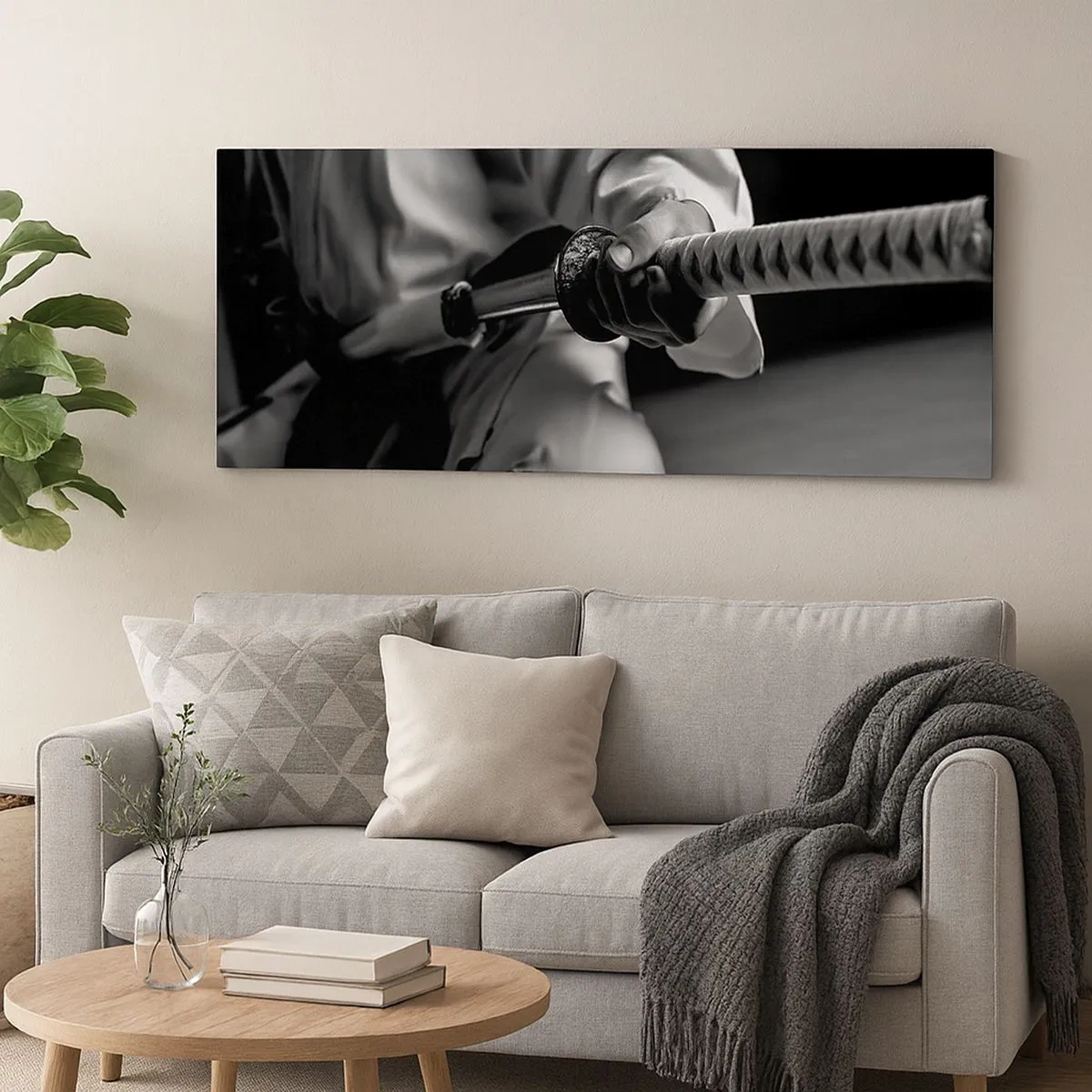 Lærredstryk - Billede på lærred - En krigers sjæl - 100x40 cm