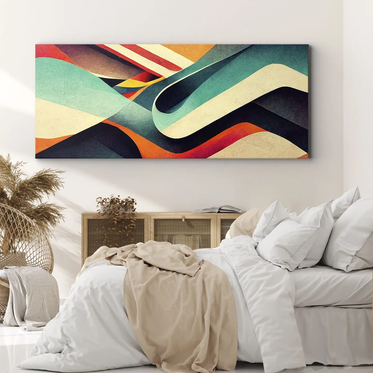 Lærredstryk - Billede på lærred - Intens komposition - 100x40 cm