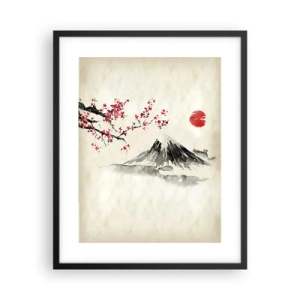 Plakat i sort ramme - Bliv forelsket i Japan - 40x50 cm