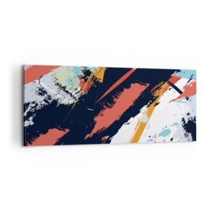 Lærredstryk - Billede på lærred - Dynamisk sammensætning - 100x40 cm
