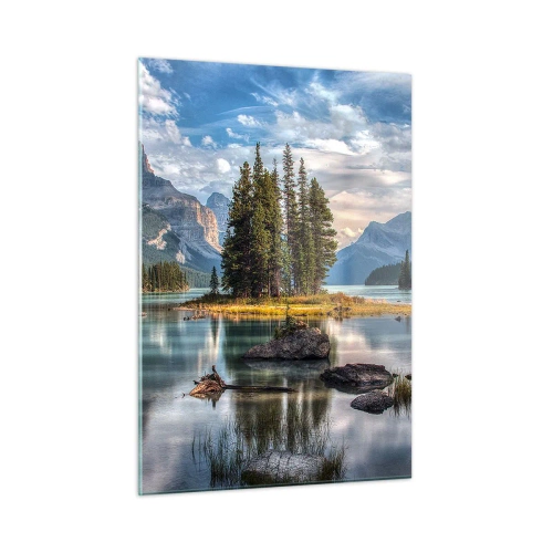 Billede på glas - Over store og klare vande… - 50x70 cm