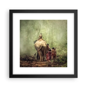 Plakat i sort ramme - Den nye Junglebog - 30x30 cm