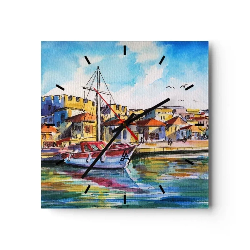 Vægur, Uret - Regnbue eftermiddag - 40x40 cm