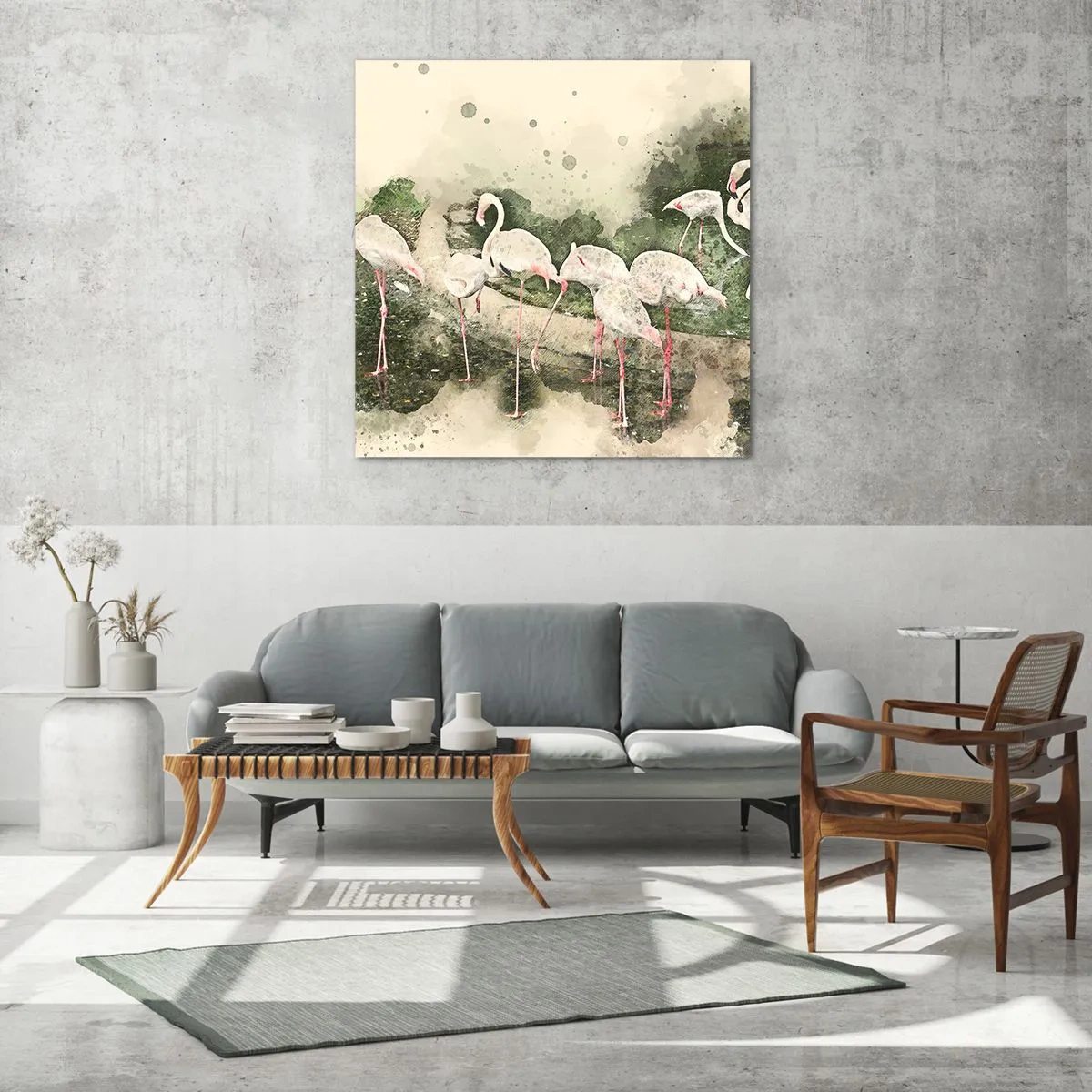 Billede på glas - En eksotisk drøm - 60x60 cm