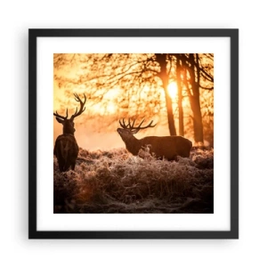 Plakat i sort ramme - En jægerdrøm - 40x40 cm