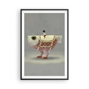 Plakat i sort ramme - Rybonski rytter - 61x91 cm