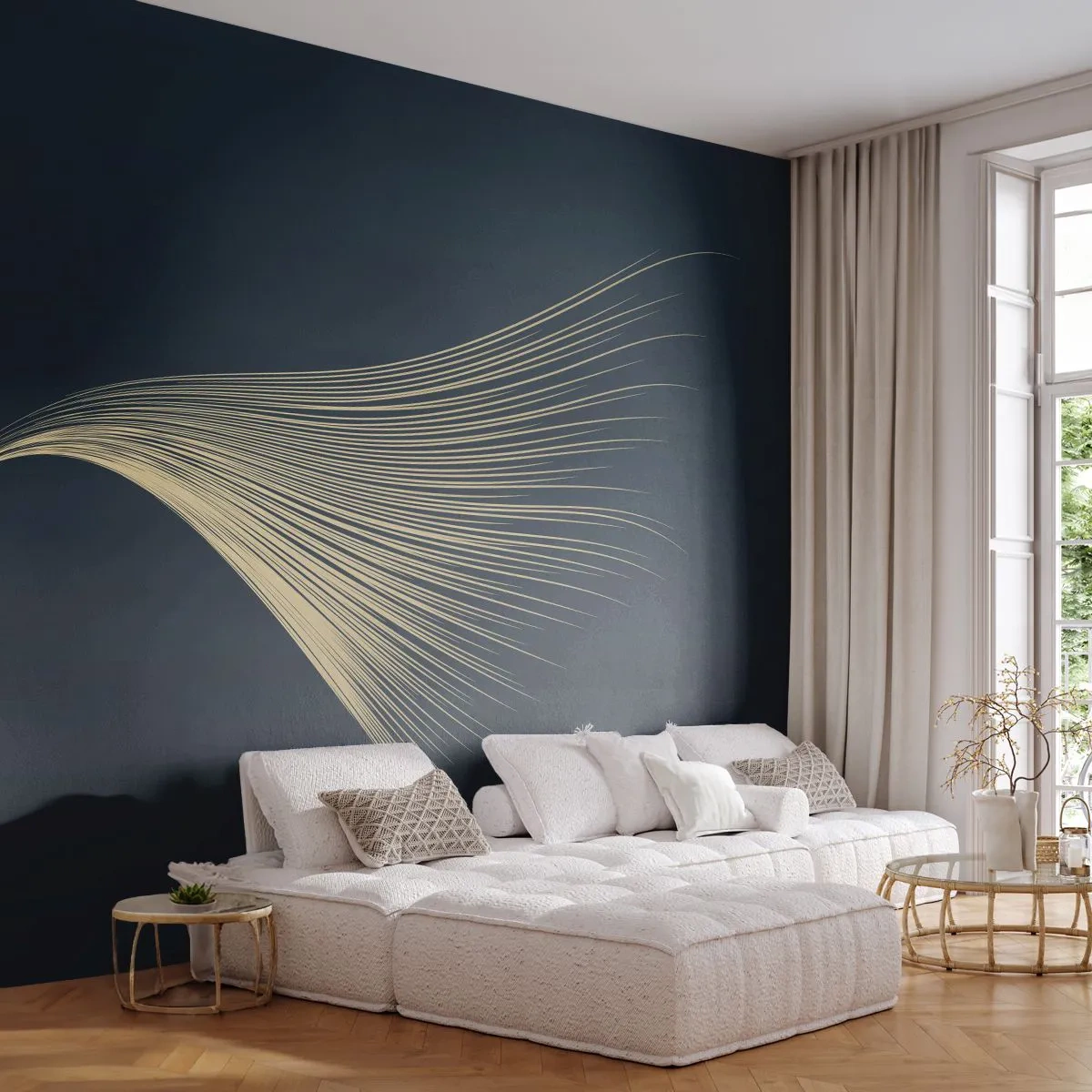 Fototapet Premium Sand - Som en engels hår - Abstraktion, Stykke, Grafik - 100x70 cm