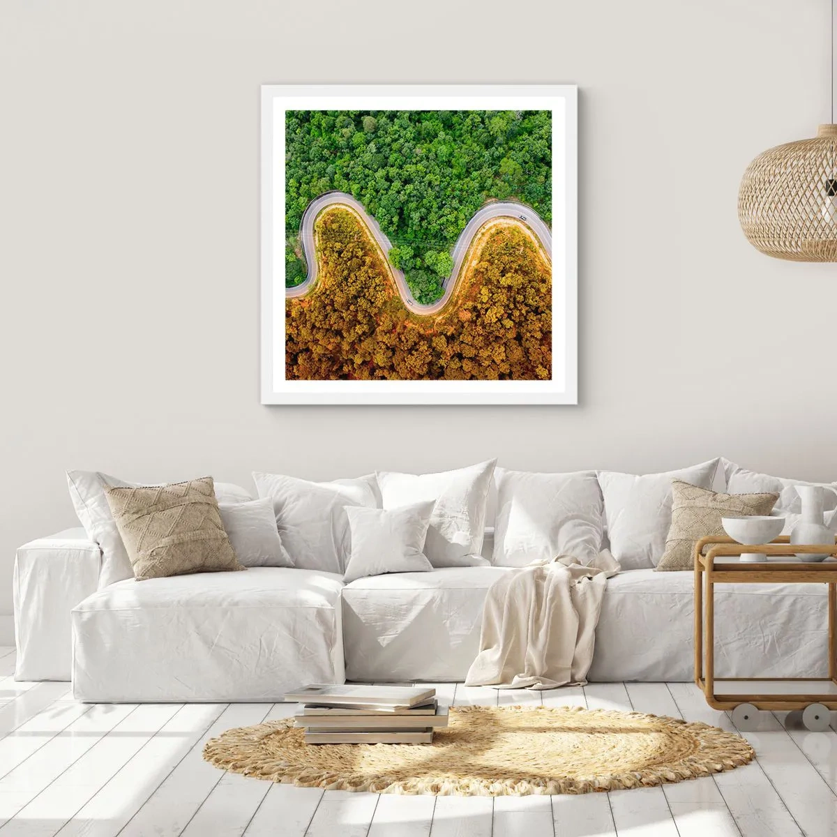 Plakat i hvid ramme - Grænser og gennembrud - 60x60 cm