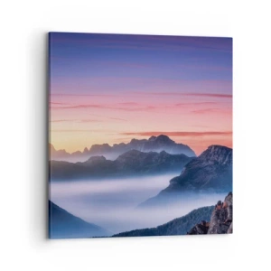 Lærredstryk - Billede på lærred - Over dalene - 70x70 cm