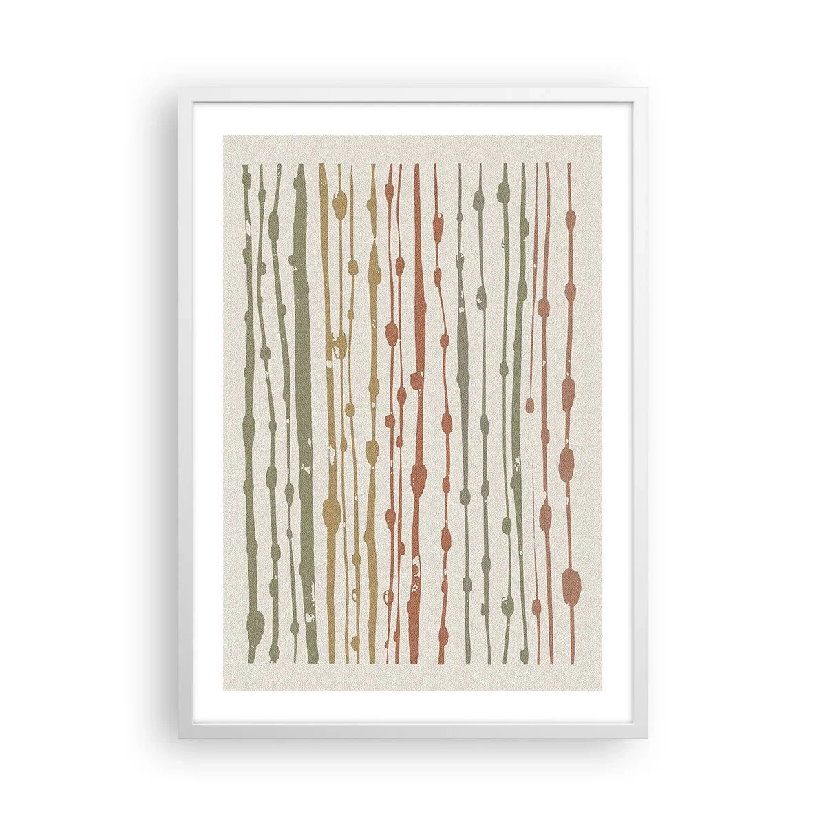 Plakat i hvid ramme - Musikalsk farvenotation - 50x70 cm