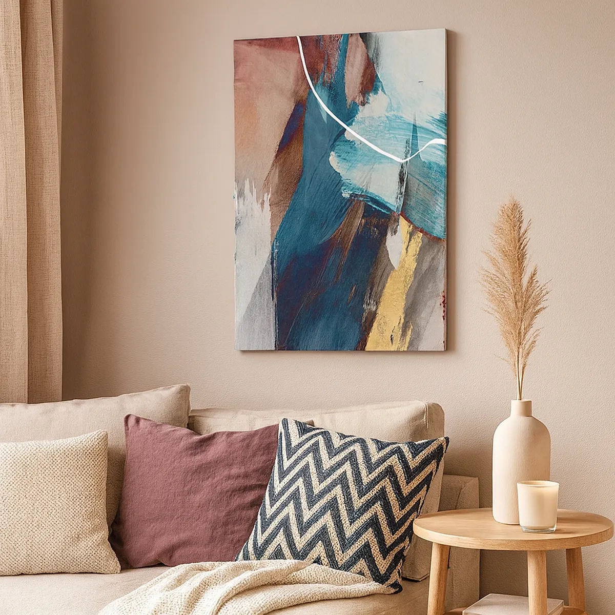 Lærredstryk - Billede på lærred - Med flair og energi - 50x70 cm