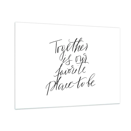 Billede på glas - Føler du det også? - 100x70 cm